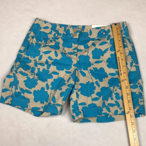 LOFT Shorts Women’s Size 0 Original Blue & Khaki Floral Print New With Tags - Picture 13 of 14